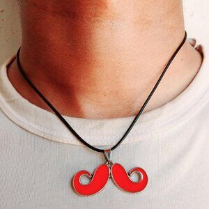 Retro Black Leather Cord Chain Pendant Necklace